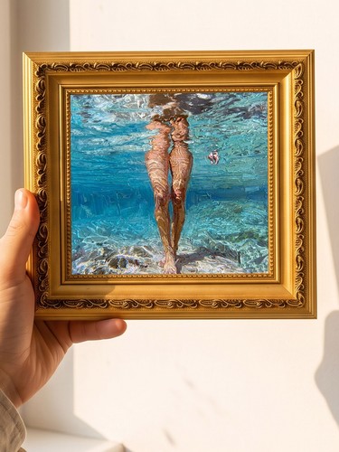 Quadro olio donna piedi - quadro,