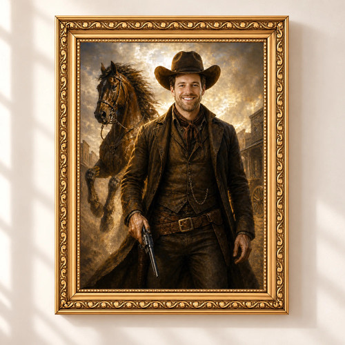 Ritratto cowboy personalizzato